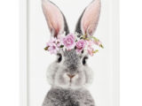 Постер Rabbit With Flower Crown