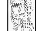 Скандинавский постер для детской Зебры