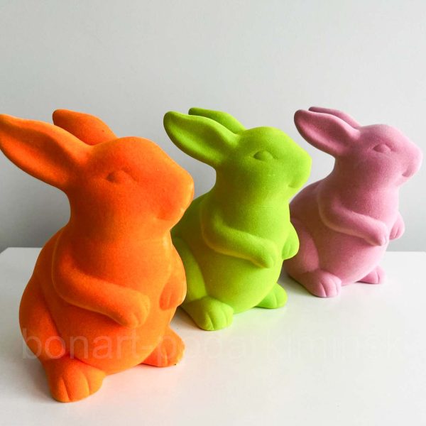 Статуэтка кролик (зайка) оранжевый флекс 12 и 17см 3