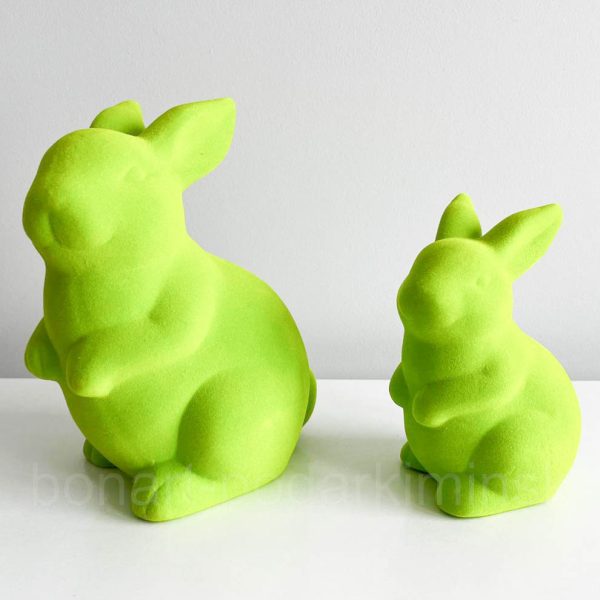 Статуэтка кролик (зайка) салатовый флекс 12 и 17см