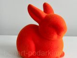Статуэтка Керамический кролик (зайка) оранжевый флекс
